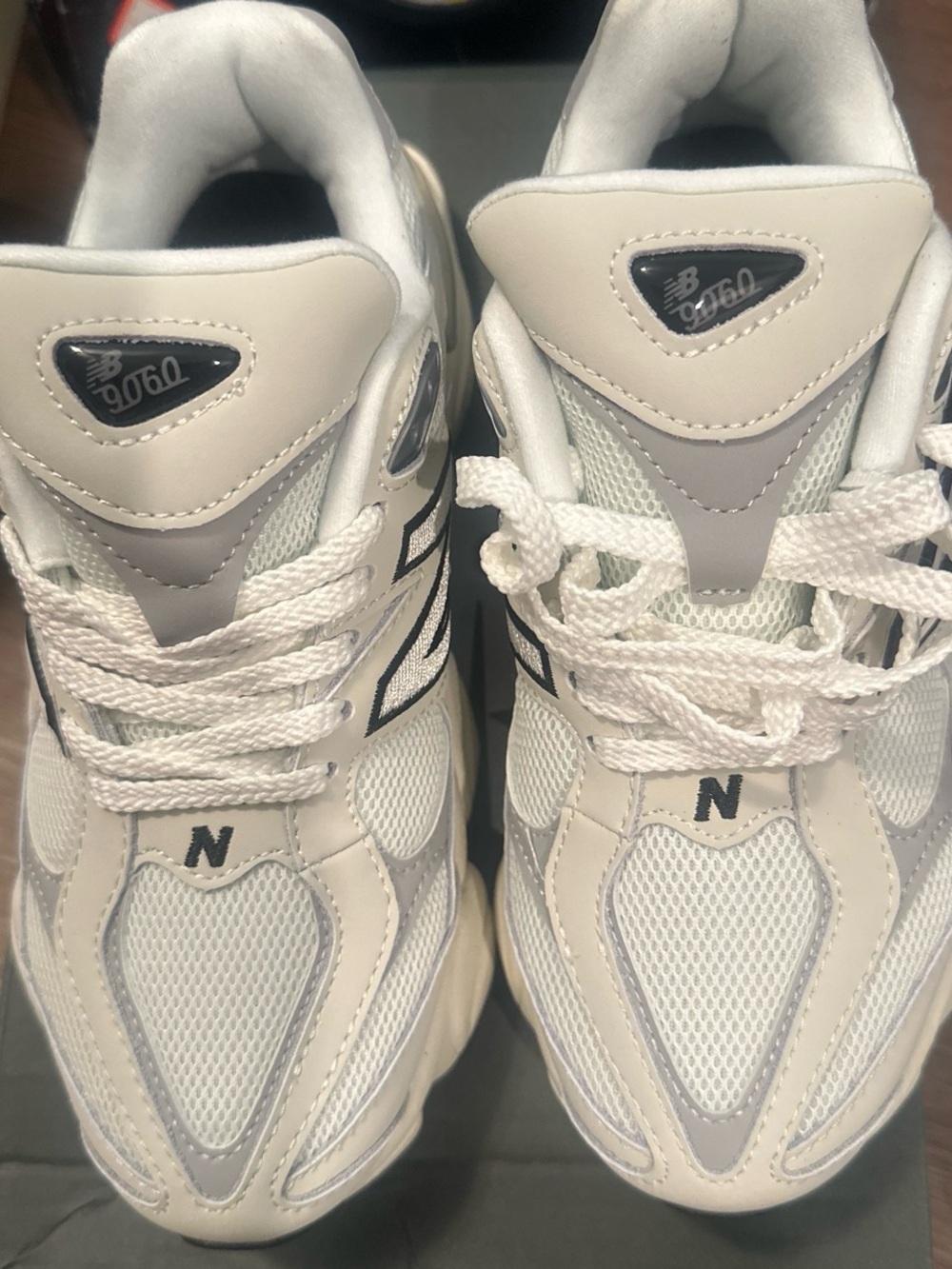 New Balance Kids Sneakers in White and Light Gray
